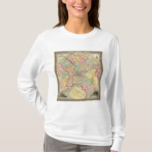 Map Around The City Of Philadelphia T-Shirt