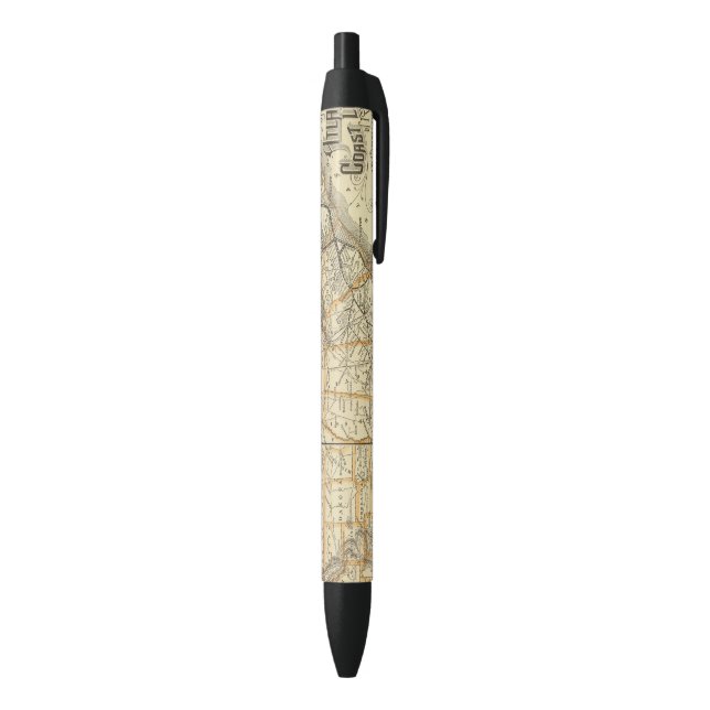 Map Atlantic Coast Line Black Ink Pen (Bottom (Vertical))