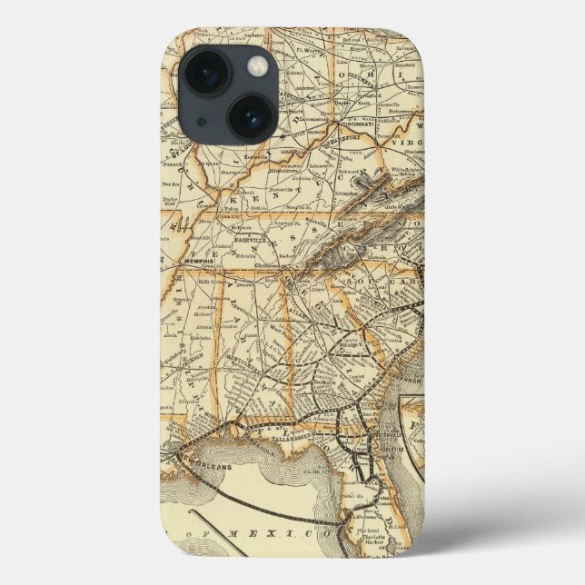 Map Atlantic Coast Line Case-Mate iPhone Case (Back)