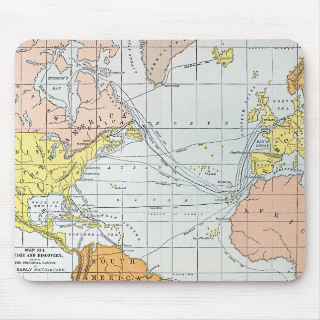 MAP: ATLANTIC VOYAGES MOUSE MAT (Front)
