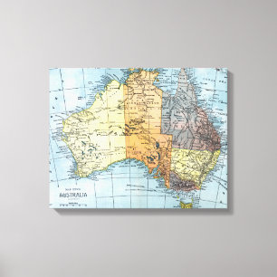 MAP: AUSTRALIA, c1890 Canvas Print