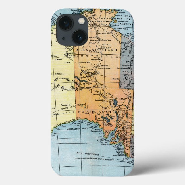 MAP: AUSTRALIA, c1890 Case-Mate iPhone Case (Back)