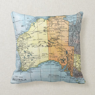 MAP: AUSTRALIA, c1890 Cushion