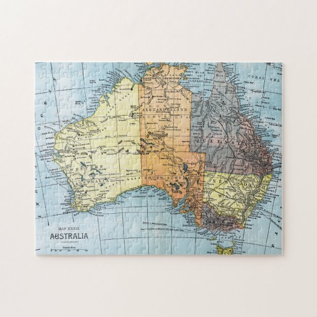 MAP: AUSTRALIA, c1890 Jigsaw Puzzle (Horizontal)