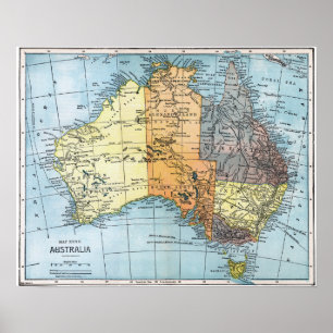 MAP: AUSTRALIA, c1890 Poster