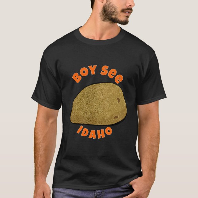 Map Boise Idaho Home State Of Idaho Boy See Idaho T-Shirt (Front)