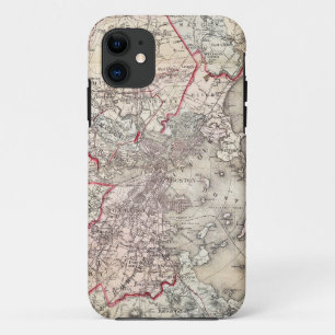 Map: Boston, 1883 iPhone 11 Case