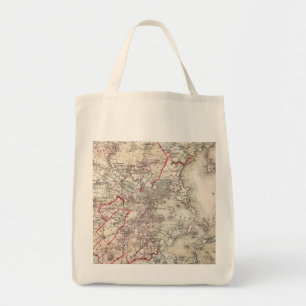 Map: Boston, 1883 Tote Bag
