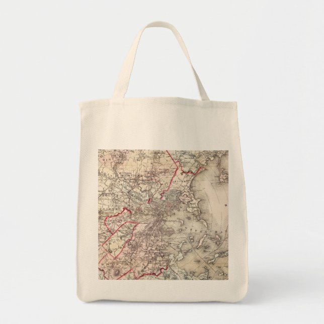 Map: Boston, 1883 Tote Bag (Front)
