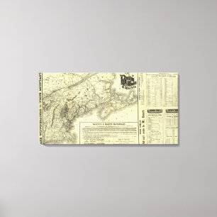 Map Boston and Maine Railroad 2 Canvas Print