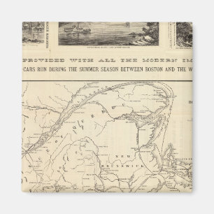 Map Boston and Maine Railroad Magnet