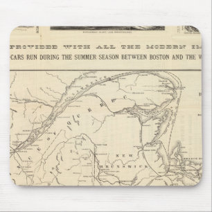 Map Boston and Maine Railroad Mouse Mat