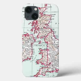 MAP: BRITISH ISLES, c1890 iPhone 13 Case