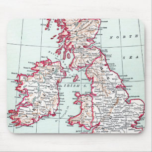 MAP: BRITISH ISLES, c1890 Mouse Mat