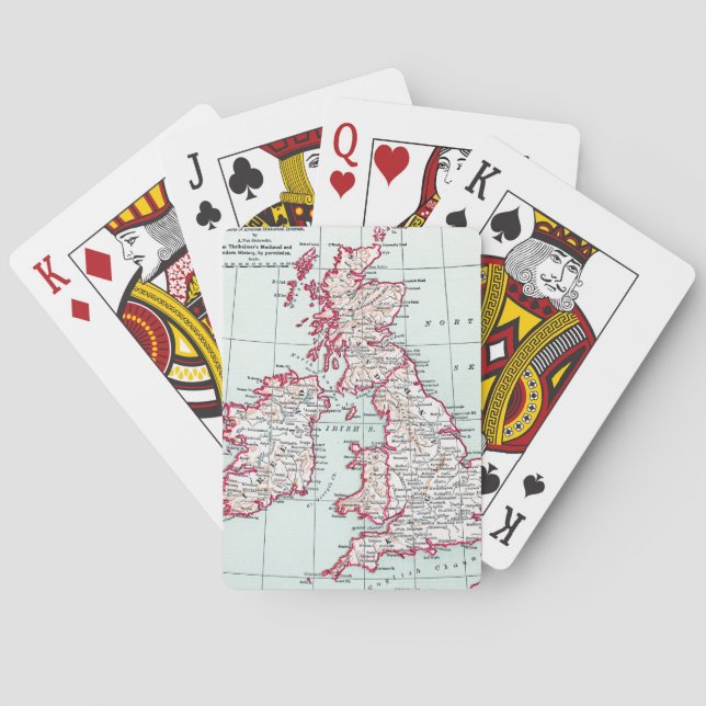 MAP: BRITISH ISLES, c1890 Playing Cards (Back)