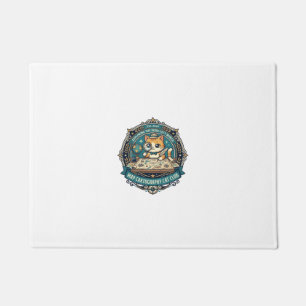 Map Cartography Cat Funny Cat Lover Design - Map C Doormat