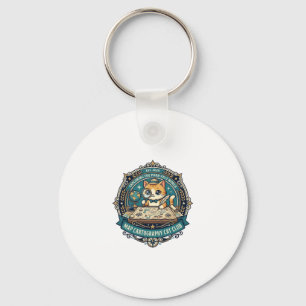 Map Cartography Cat Funny Cat Lover Design - Map C Key Ring