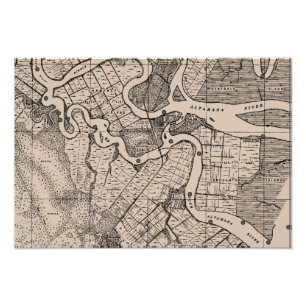 Map, Cartography, Geography, Altamaha River, USA  Photo Print