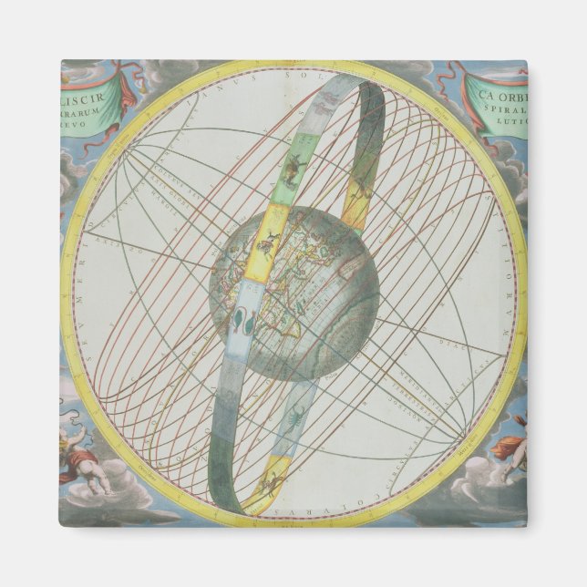 Map Charting the Orbit of the Moon around the Eart Magnet (Front)