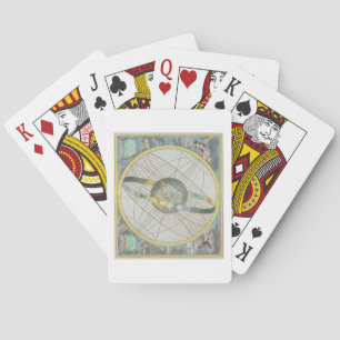 Map Charting the Orbit of the Moon around the Eart Playing Cards