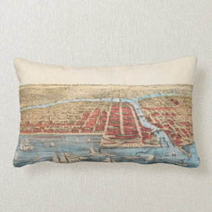 MAP: CHICAGO, c1857 Lumbar Cushion