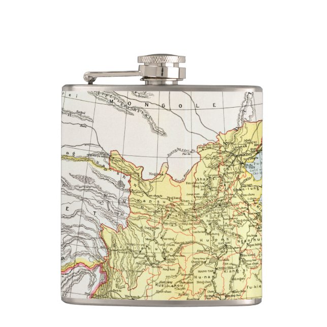 MAP: CHINA, 1910 HIP FLASK (Front)