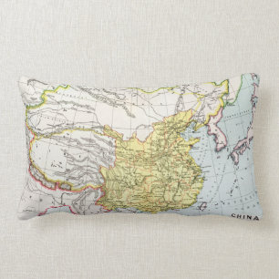 MAP: CHINA, 1910 LUMBAR CUSHION