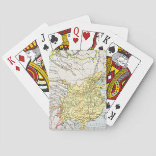 MAP: CHINA, 1910 PLAYING CARDS