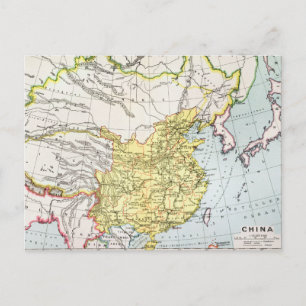 MAP: CHINA, 1910 POSTCARD