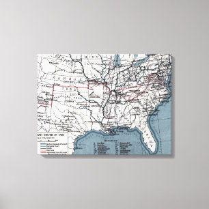 MAP: CIVIL WAR, 1861 CANVAS PRINT