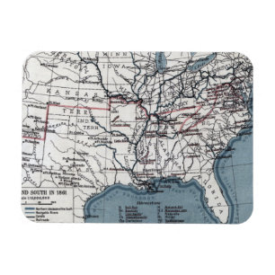 MAP: CIVIL WAR, 1861 MAGNET