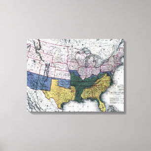 MAP: CIVIL WAR, 1864 CANVAS PRINT