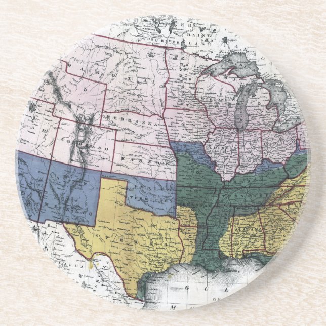 MAP: CIVIL WAR, 1864 COASTER (Front)