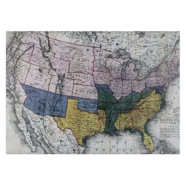 MAP: CIVIL WAR, 1864 CUTTING BOARD (Front)