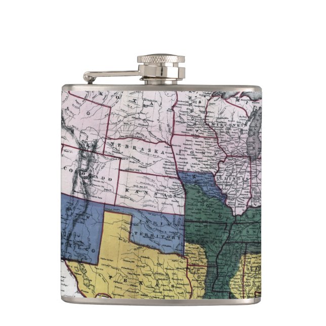 MAP: CIVIL WAR, 1864 HIP FLASK (Front)