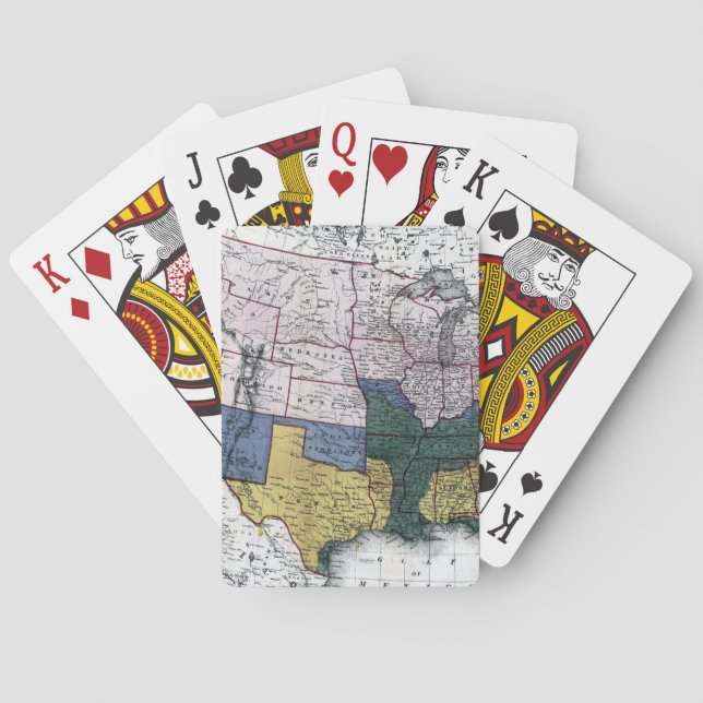 MAP: CIVIL WAR, 1864 PLAYING CARDS (Back)