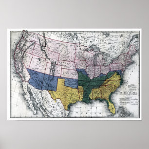 MAP: CIVIL WAR, 1864 POSTER