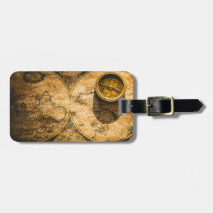 Map & Compass Luggage Tag