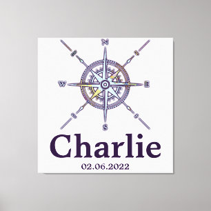 Map Compass Nursery Decor Personalised 