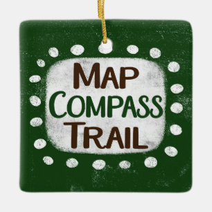 Map Compass Trail Ornament