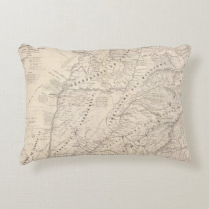 Map, Corrientes Prov, Terr Mission Decorative Cushion