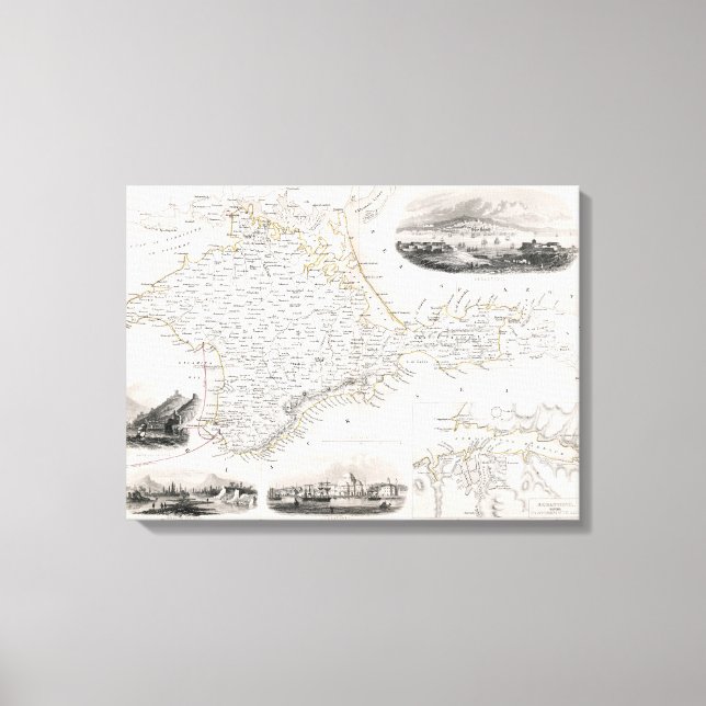 MAP: CRIMEA, c1855 Canvas Print (Front)