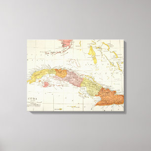 MAP: CUBA, 1900 CANVAS PRINT