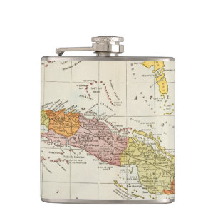 MAP: CUBA, 1900 HIP FLASK