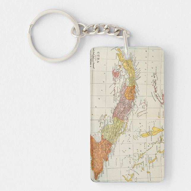 MAP: CUBA, 1900 KEY RING (Front)