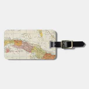 MAP: CUBA, 1900 LUGGAGE TAG