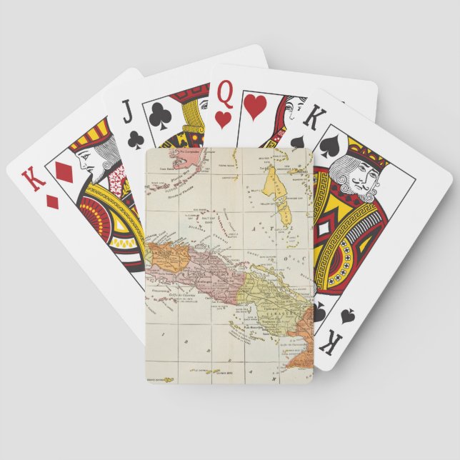 MAP: CUBA, 1900 PLAYING CARDS (Back)