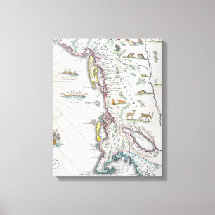 Map Depicting the East Coast Canvas Print