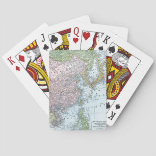 MAP: EAST ASIA, 1907 PLAYING CARDS