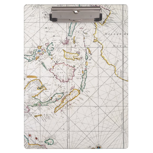 MAP: EAST INDIES, 1670 CLIPBOARD (Front)